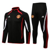 Manchester United Teamgeist Black Training Suit Jacket + Pants Mens 2021/22