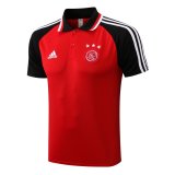 Ajax Red - Black Polo Jersey Mens 2021/22