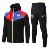 2020-2021 Barcelona Black Half Zip Soccer Training Suit
