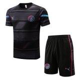 Manchester City Black Jersey + Shorts Mens 2022/23