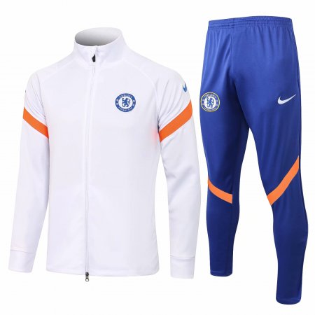 Chelsea White Training Suit (Jacket + Pants) Mens 2021/22