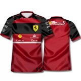 Scuderia Ferrari 2022 Black - Red F1 Team T-Shirt Mens