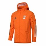 Manchester United Orange All Weather Windrunner Soccer Jacket Mens 2020/21