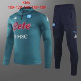 2020/2021 Napoli Green Half Zip Soccer Training Suit Kid's