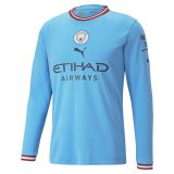 Manchester City Home Jersey Mens 2022/23 #Long Sleeve