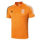2020-2021 Manchester United Orange Soccer Polo Jersey