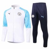 2020-2021 Manchester City White Jacket Soccer Training Suit