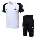 Real Madrid White Training Jersey + Short Mens 2023/24