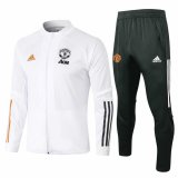 2020-2021 Manchester United White Jacket Soccer Training Suit
