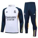 Real Madrid White Training Suit Mens 2023/24