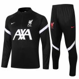 2020-2021 Liverpool Black Half Zip Soccer Training Suit
