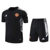 Manchester United Black Training Suit Jersey + Pants Mens 2021/22