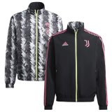 Juventus On-Field Team Logo Anthem Reversible Black Full-Zip Windrunner Jacket Mens 2023/24