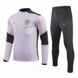 2020-2021 Manchester City Pink Half Zip Soccer Training Suit