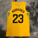 Utah Jazz 2022/2023 Yellow Icon Edition SwingMens Jersey Mens (MARKKANEN #23)