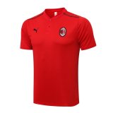 AC Milan All Red Polo Jersey Mens 2021/22