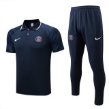 PSG Dark Blue Training Suit Polo + Pants Mens 2022/23