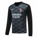 2020/2021 AC Milan Goalkeeper Black Long Sleeve Soccer Jersey Men's