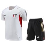 Sao Paulo FC White Training Jersey + Short Mens 2023/24