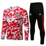 Manchester United Red - White Training Suit Mens 2021/22