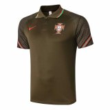 2020-2021 Portugal Deep Green Soccer Polo Jersey