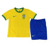 2020 Brazil Home Yellow Kids Soccer Jersey Kit(Shirt + Short)