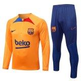 Barcelona Orange Training Suit Mens 2022/23