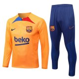 Barcelona Orange Stripes Training Suit Mens 2022/23