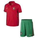 2020 Portugal Home Kids Soccer Jersey Kit(Shirt + Short)