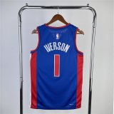 Detroit Pistons Blue Swingman Jersey - Icon Edition Mens 2023/24 #IVERSON - 1