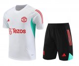 Manchester United White Training Jersey + Short Mens 2023/24