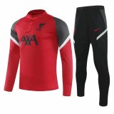 2020-2021 Liverpool UCL Red Half Zip Soccer Training Suit