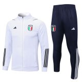 Italy White Training Jacket + Pants Mens 2023
