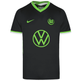 2020/2021 VFL Wolfsburg Away Black Men Soccer Jersey Shirt