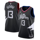 Los Angeles Clippers 2022/2023 Black Statement Edition SwingMens Jersey Mens (GEORGE #13)