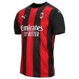 2020/2021 AC Milan Home Red Black Stripes Soccer Jersey Men's