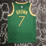 Boston Celtics 2019/2020 Green SwingMens Jersey - City Edition Mens (BROWN #7)