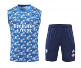 Arsenal Blue Training Suit Singlet + Short Mens 2022/23