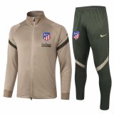 2020-2021 Atletico Madrid Khaki Jacket Soccer Training Suit
