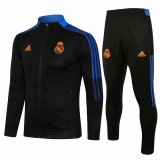 Real Madrid Black Training Suit Jacket + Pants Mens 2021/22