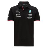 Mercedes AMG Petronas 2021 Black F1 Team Polo Jersey Mens