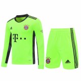 2020/2021 Bayern Munich Goalkeeper Yellow Long Sleeve Men's Soccer Jersey + Shorts Set