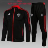 Manchester United Black Training Suit Jacket + Pants Kids 2021/22