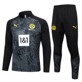 Borussia Dortmund Black Pattern Training Suit Mens 2023/24