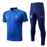Atletico Madrid Blue Training Suit Polo + Pants Mens 2022/23