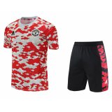 Manchester United Red-White Jersey + Short Mens 2021/22