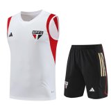 Sao Paulo FC White Training Singlet + Short Mens 2023/24