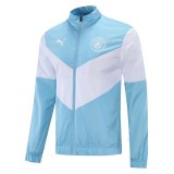 Manchester City Blue - White All Weather Windrunner Jacket Mens 2022/23