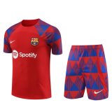 Barcelona Red Training Jersey + Short Mens 2023/24