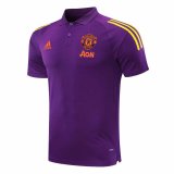 2020/2021 Manchester United Purple Soccer Polo Jersey Men